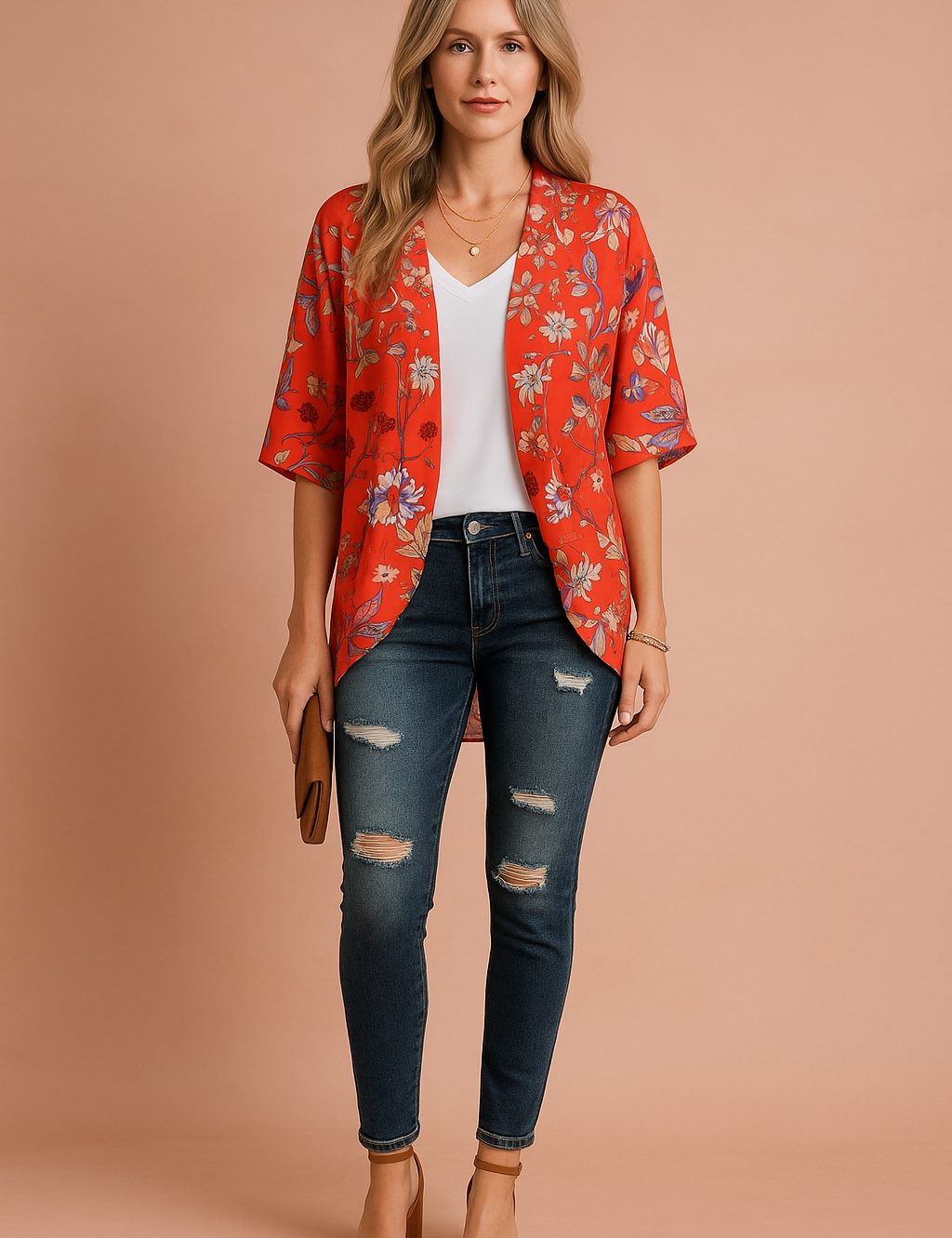 Amiri | Przewiewne damskie kimono z nadrukiem 0