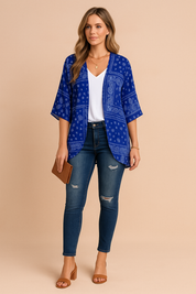 Amiri | Przewiewne damskie kimono z nadrukiem 1