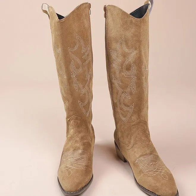 Bexley | Damen Westernstiefel mit weiter Wadenpassform und Seitenreißverschluss 4
