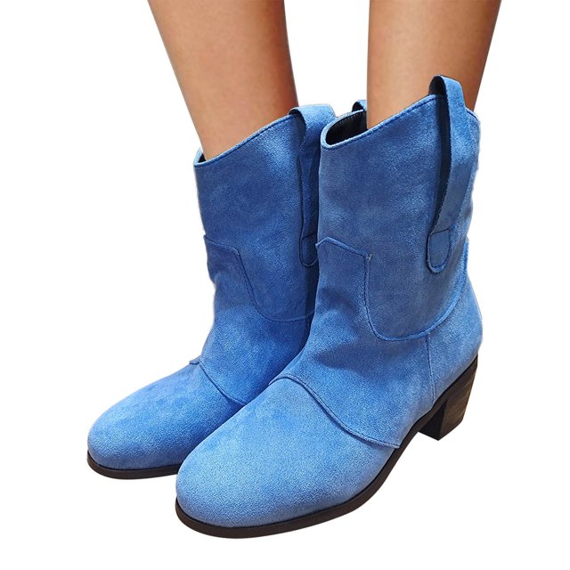 Stylowe Damskie Buty Westernowe Zamszowe - Elegancki Wygląd Na Każdą Okazję