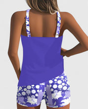 Damski Strój Kąpielowy Dwuczęściowy Tankini w Kwiatowy Wzór - Elegancki i Wygodny na Lato 6