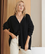 Damski kardigan oversize zapinany na guziki – luźny, stylowy i wygodny 3