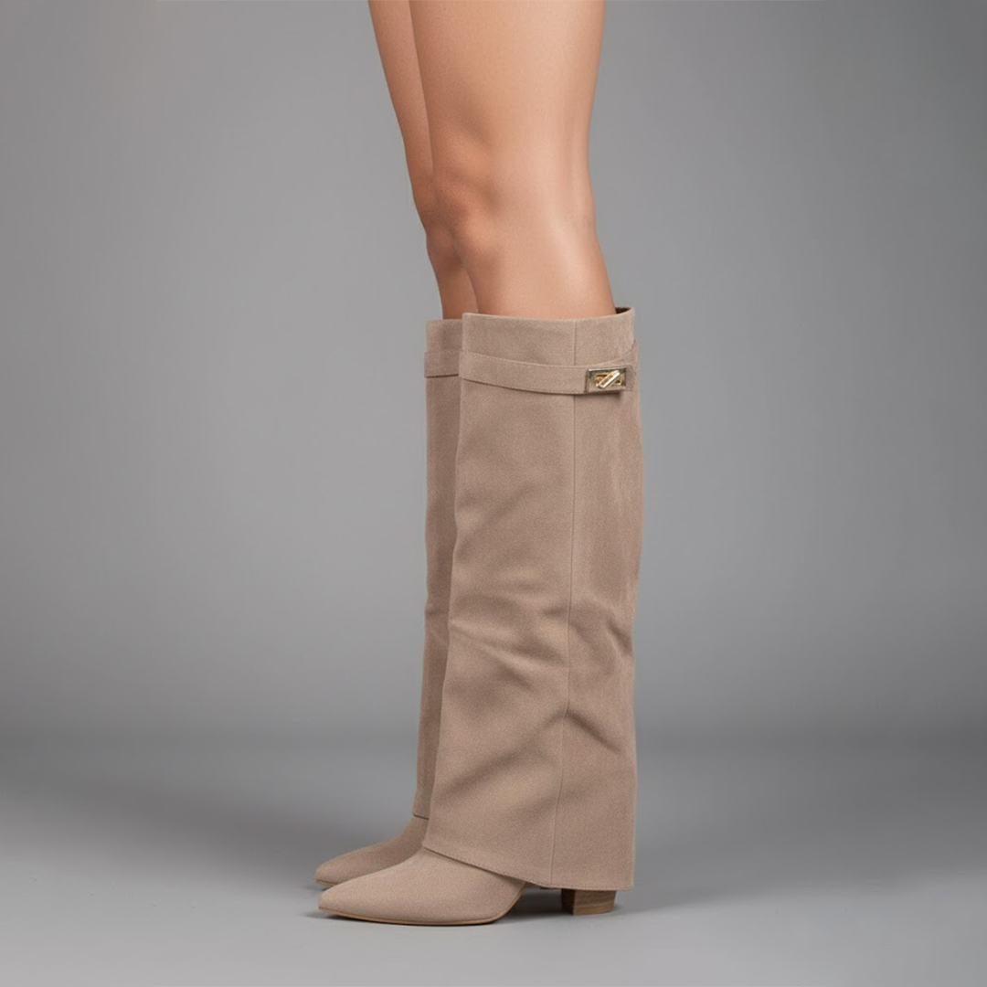 Damskie botki za kolano z klamrą - eleganckie i stylowe 4