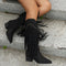 Damskie buty westernowe z frędzlami w stylu vintage 0