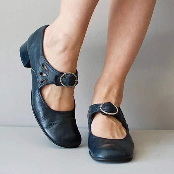 Damskie buty wiosenne z paskami na klamrę - eleganckie i wygodne 1