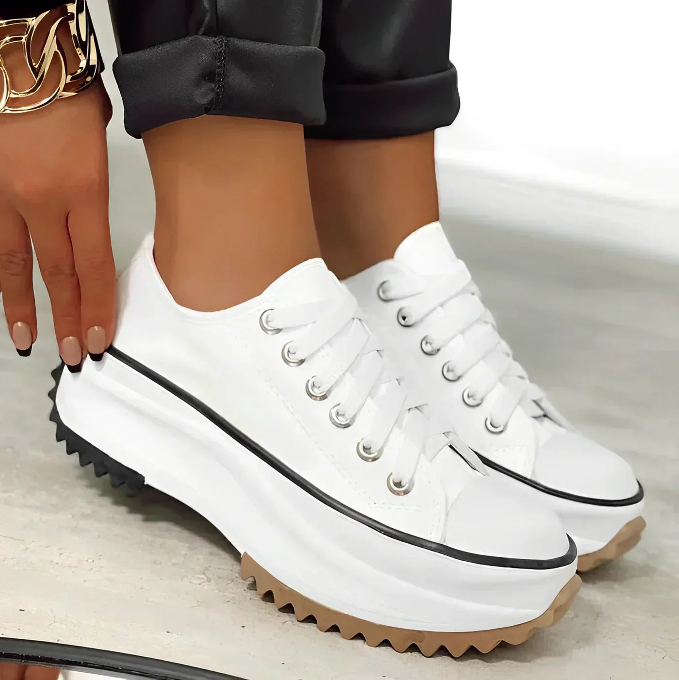 Damskie sneakersy na platformie z arch support, nowoczesny styl i wygoda 8