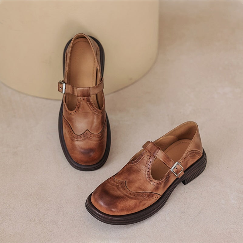 Damskie zimowe buty skórzane z paskiem w kształcie litery T - elegancki styl i komfort 4