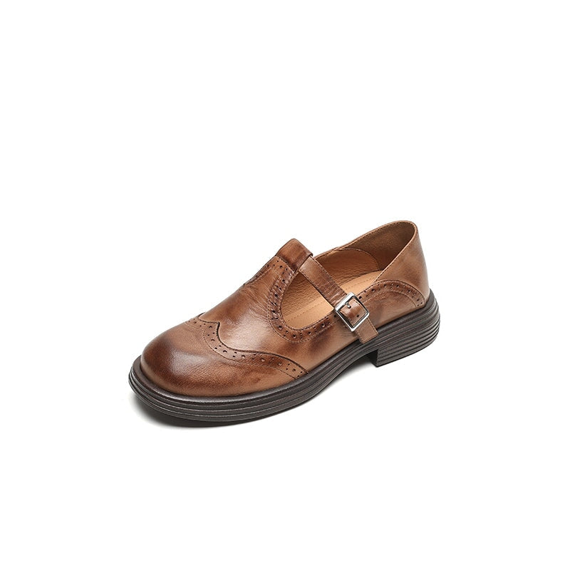 Damskie zimowe buty skórzane z paskiem w kształcie litery T - elegancki styl i komfort 7