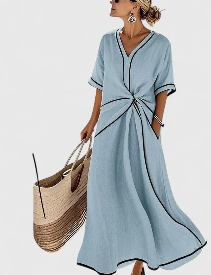 Elegancka sukienka maxi na lato dla kobiet - swobodny styl 0