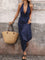 Elegancka sukienka maxi w groszki z dekoltem halter na lato 6