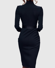 Elegancka sukienka midi z dekoltem kopertowym dla kobiet 5