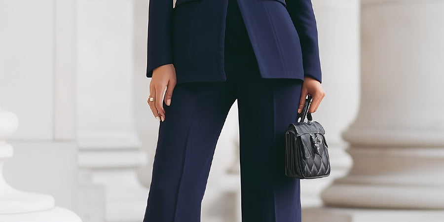 Elegancki Garnitur Damski Komplet – Marynarka i Spodnie na Specjalne Okazje, Stylowy Garnitur Damski 0