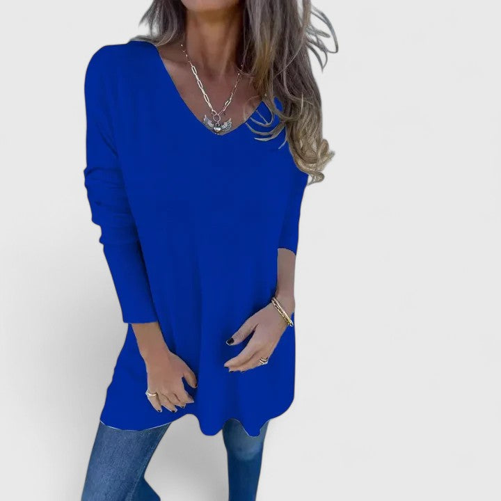 Elegancki Top Damski z Dekoltem V - Stylowy i Wygodny Topy Damskie na Każdą Okazję 3