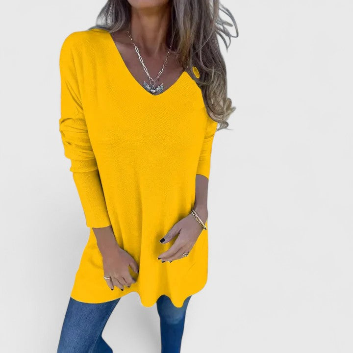 Elegancki Top Damski z Dekoltem V - Stylowy i Wygodny Topy Damskie na Każdą Okazję 9