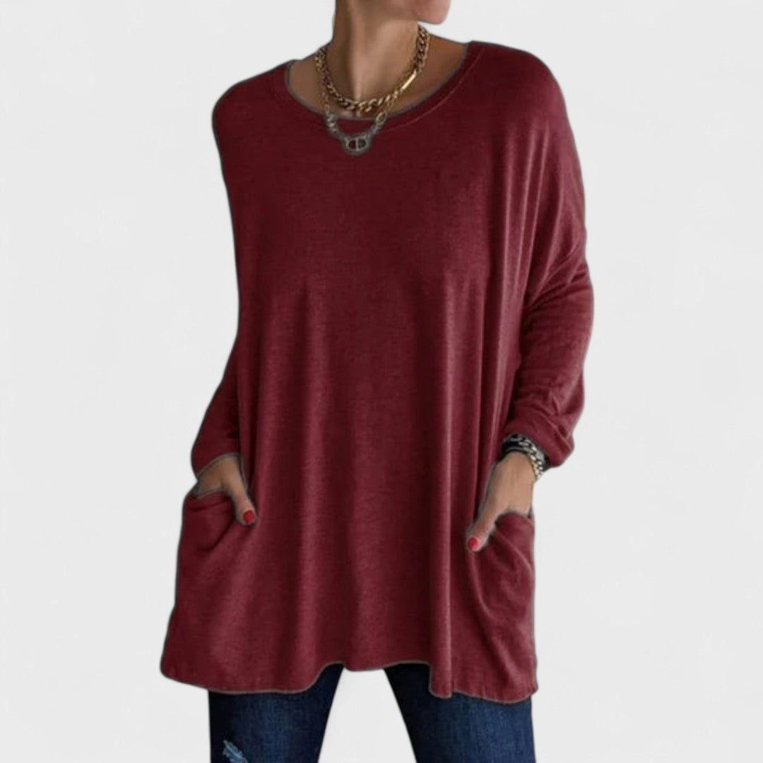 Elegancki Top Damski z Długim Rękawem - Stylowy i Wygodny Topy Damskie na Każdą Okazję 7