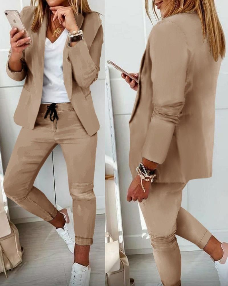 Elegancki Zestaw Biznesowy Damski Stylowy Kompletny Look Do Pracy 2