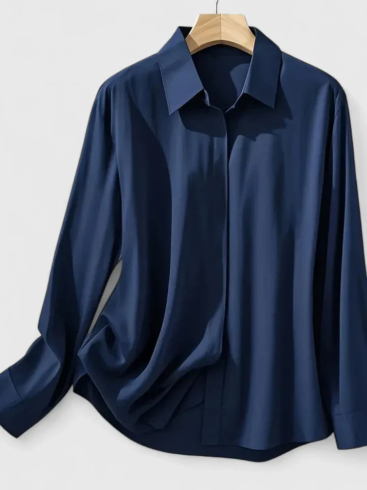 Elegancki top damski z kołnierzykiem - idealny na każdą okazję 4