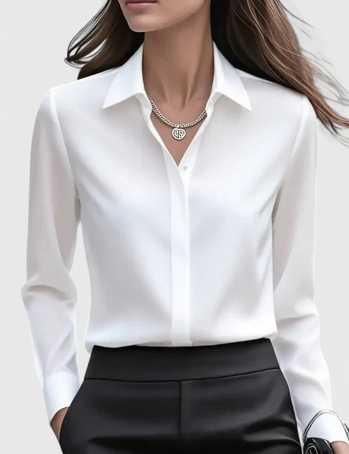 Elegancki top damski z kołnierzykiem - idealny na każdą okazję 5