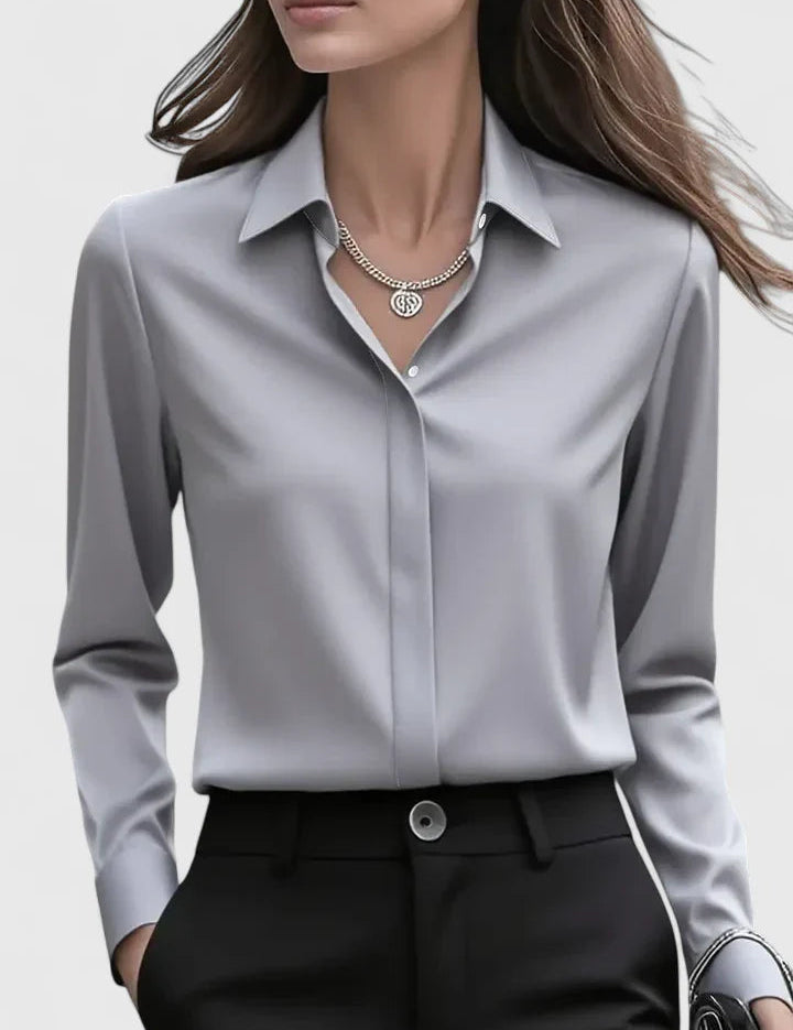 Elegancki top damski z kołnierzykiem - idealny na każdą okazję 7