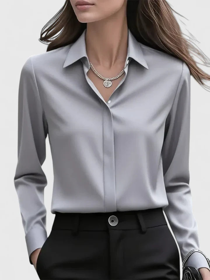 Elegancki top damski z kołnierzykiem - idealny na każdą okazję 7