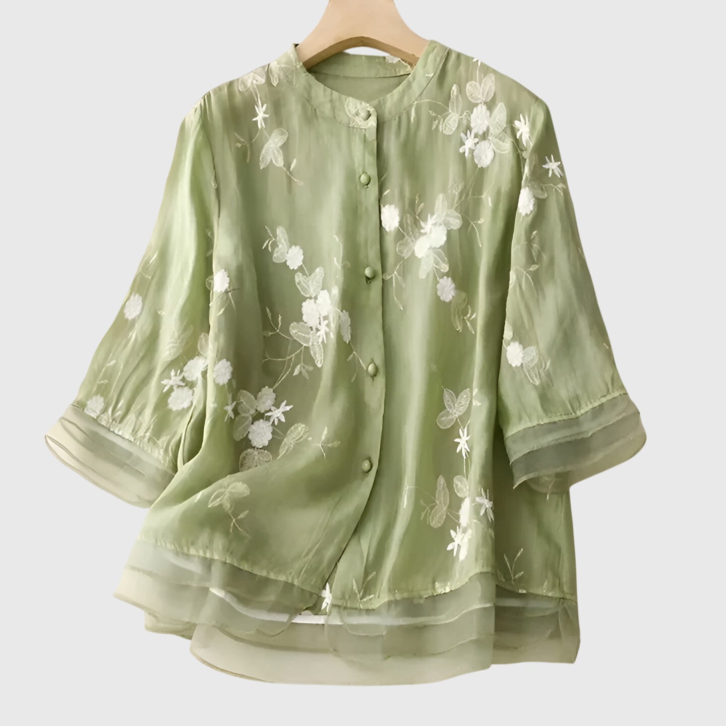 Elegancki top z haftowanymi kwiatami dla kobiet - Casual i stylowy 1