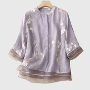 Elegancki top z haftowanymi kwiatami dla kobiet - Casual i stylowy 4