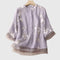 Elegancki top z haftowanymi kwiatami dla kobiet - Casual i stylowy 4