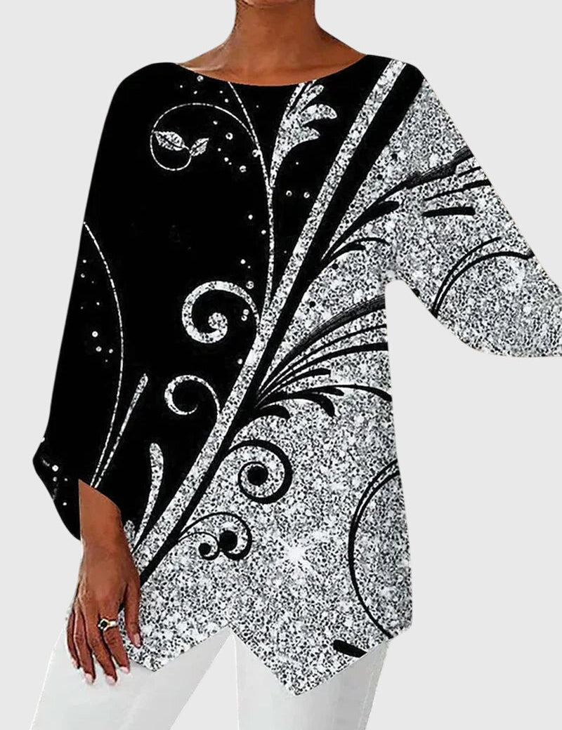 Elegancki top z okrągłym dekoltem dla kobiet - stylowy i wygodny 5