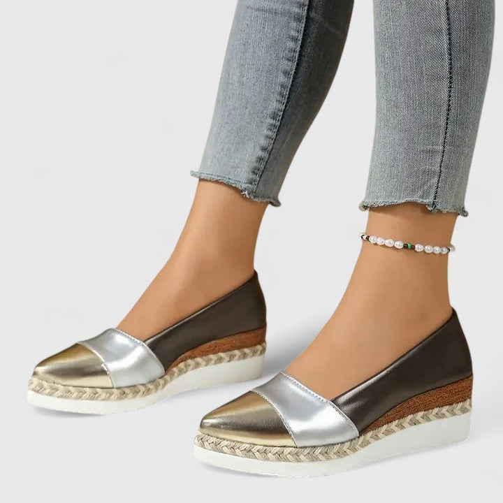 Eleganckie Buty Damskie Na Koturnie, Wsuwane Sandały Damskie, Stylowy Design, Idealne Na Lato 2