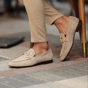 Eleganckie mokasyny męskie z arch support - wsuwane buty wizytowe 0