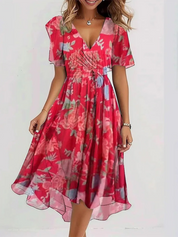 Letnia Sukienka Boho-Chic z Osłoną Brzucha dla Kobiet 1