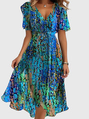 Letnia Sukienka Boho-Chic z Osłoną Brzucha dla Kobiet 4