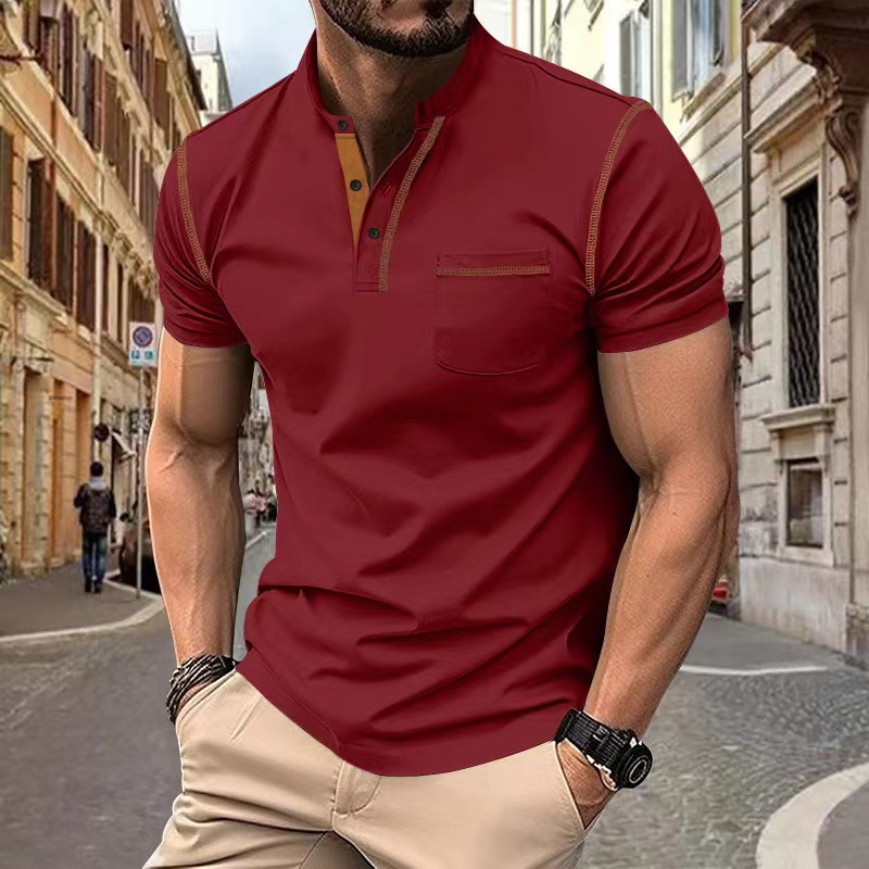 Męska koszulka polo z kontrastowymi detalami - sportowo-elegancki styl 2