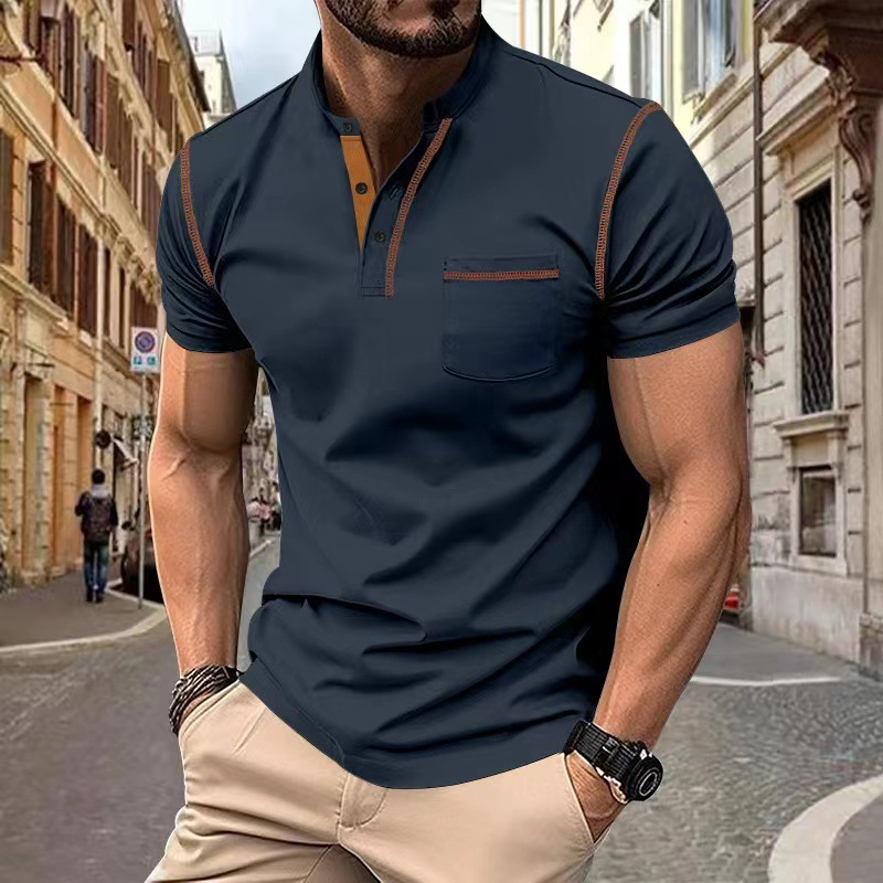 Męska koszulka polo z kontrastowymi detalami - sportowo-elegancki styl 5