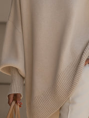 Oversize'owy sweter z asymetrycznym dołem dla kobiet 2