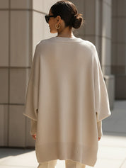 Oversize'owy sweter z asymetrycznym dołem dla kobiet 3