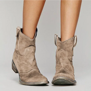 Stylowe Damskie Buty Westernowe Zamszowe - Elegancki Wygląd Na Każdą Okazję 1