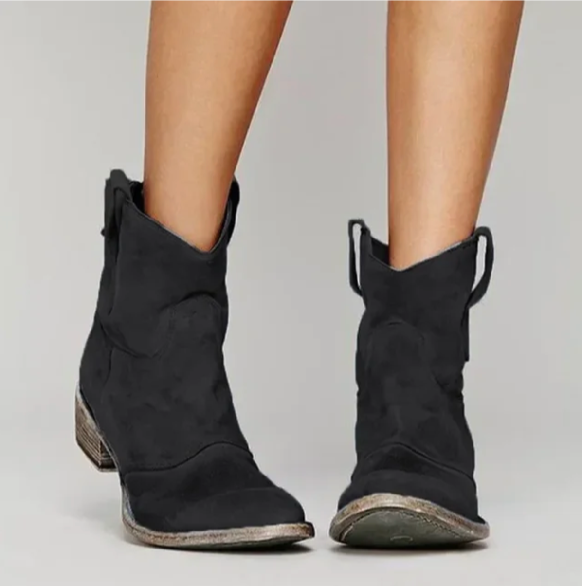 Stylowe Damskie Buty Westernowe Zamszowe - Elegancki Wygląd Na Każdą Okazję 3