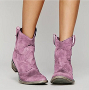 Stylowe Damskie Buty Westernowe Zamszowe - Elegancki Wygląd Na Każdą Okazję 5