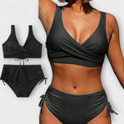 Stylowy Strój Kąpielowy Dwuczęściowy Bikini Damski na Lato - Elegancki Kostium Kąpielowy Idealny na Plażę i Basen 0
