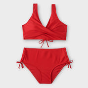 Stylowy Strój Kąpielowy Dwuczęściowy Bikini Damski na Lato - Elegancki Kostium Kąpielowy Idealny na Plażę i Basen 3
