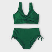 Stylowy Strój Kąpielowy Dwuczęściowy Bikini Damski na Lato - Elegancki Kostium Kąpielowy Idealny na Plażę i Basen 4