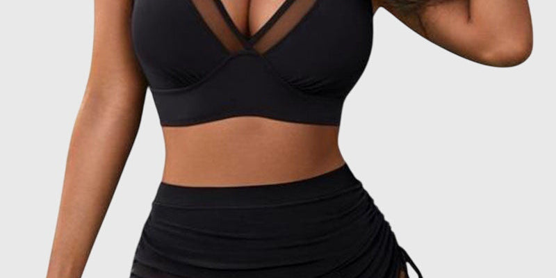 Stylowy Zestaw Bikini Wyszczuplający Brzuch na Lato - Modny Krój, Wygodne Dopasowanie, Idealny na Plażę i Basen 0