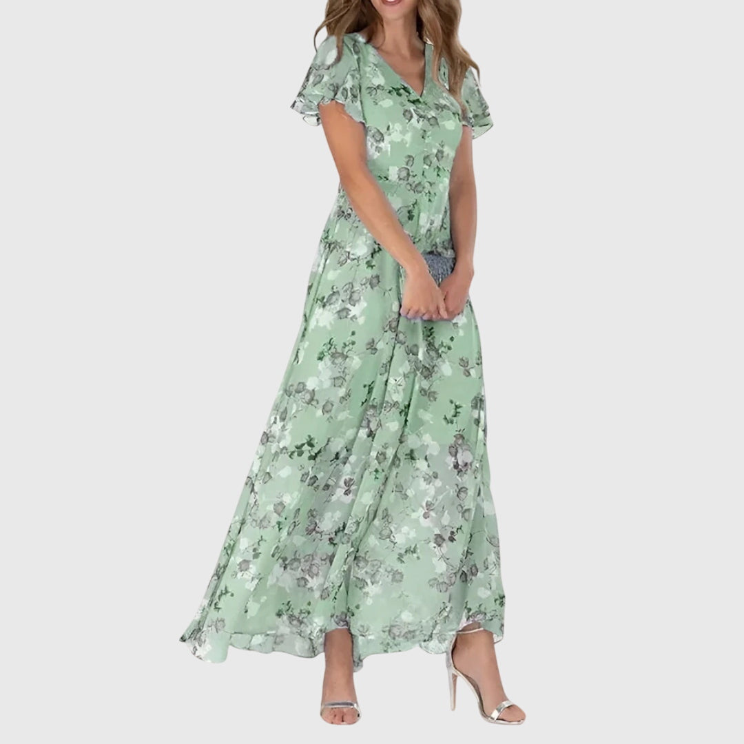 Sukienka Damska Elegancka na Wesele - Letnia Maxi Sukienka Podkreślająca Figurę 2