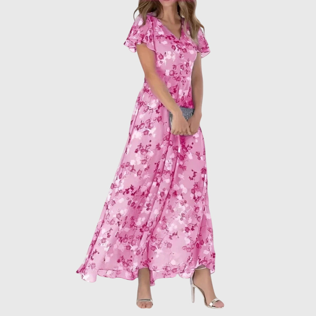 Sukienka Damska Elegancka na Wesele - Letnia Maxi Sukienka Podkreślająca Figurę 3