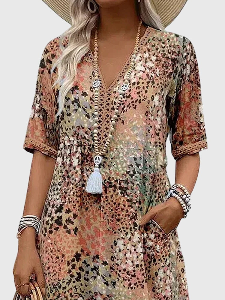 Sukienka Damska Midi W Kwiaty - Elegancka Sukienka Na Wesele I Letnie Dni 5