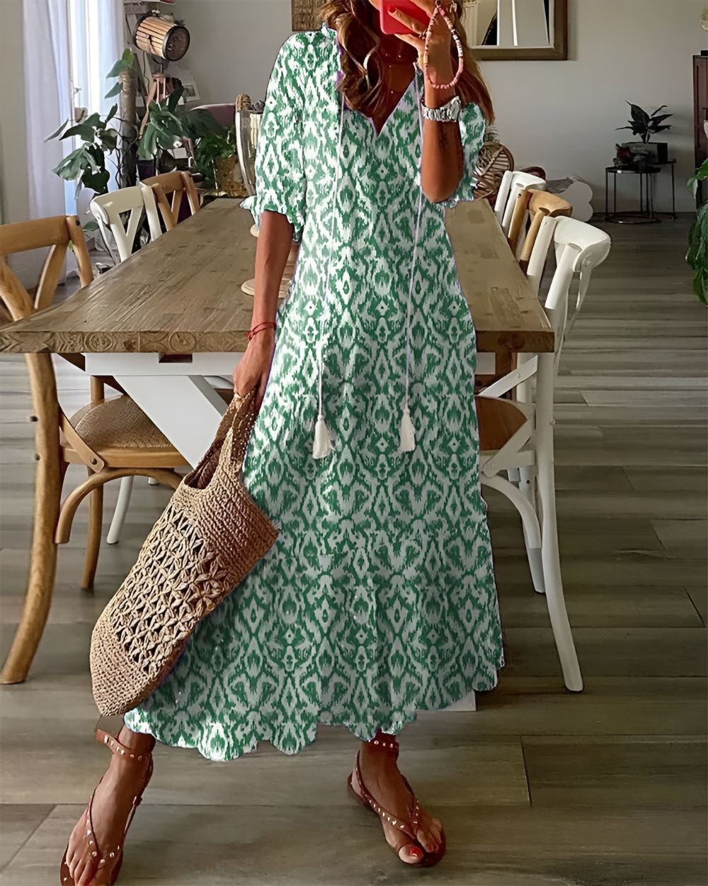 Sukienka Letnia Boho Magic z Frędzlami - Swobodna Elegancja na Każdą Okazję 1