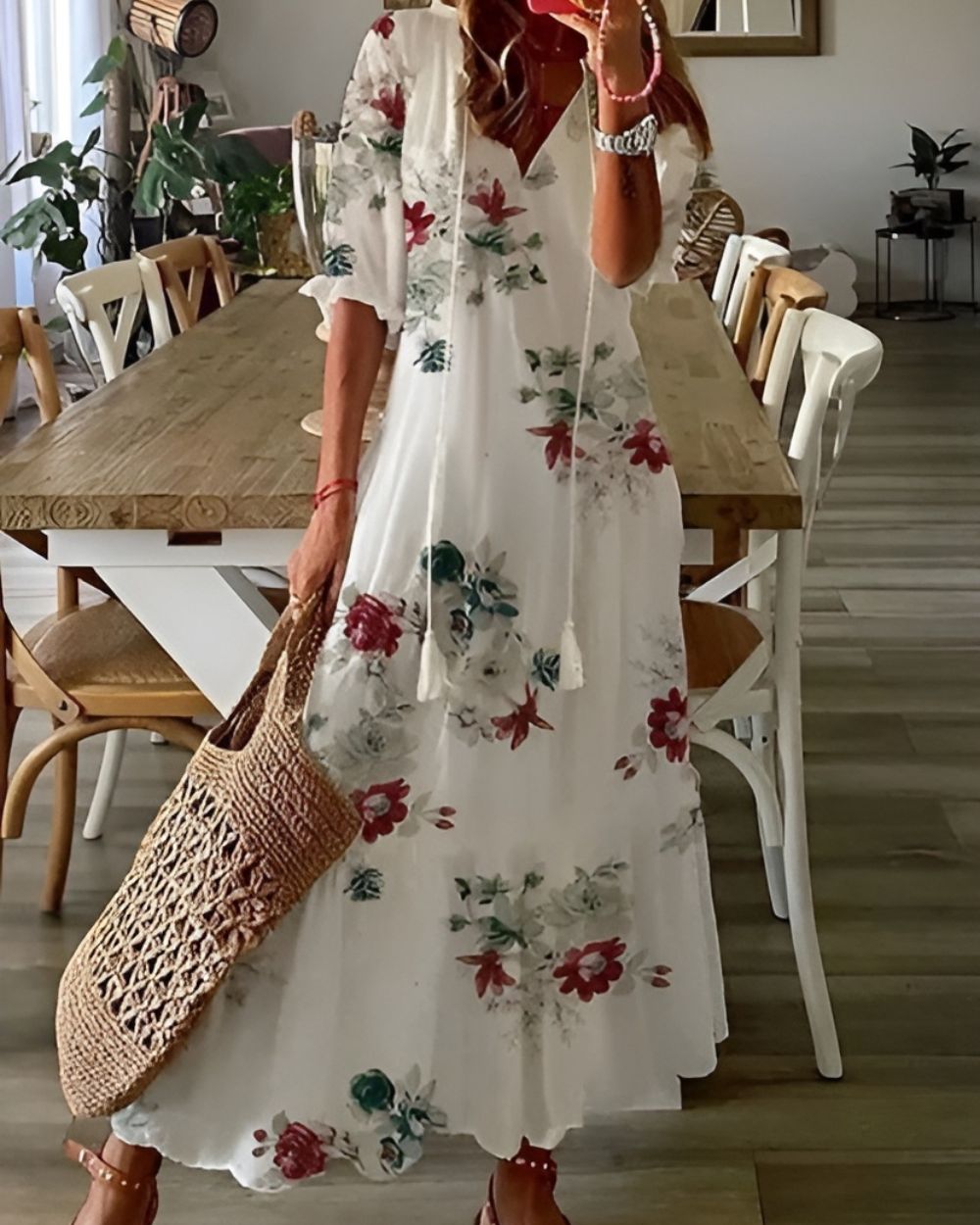Sukienka Letnia Boho Magic z Frędzlami - Swobodna Elegancja na Każdą Okazję 7
