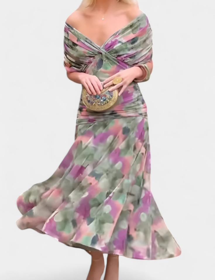 Sukienka Maxi Kwiatowa Elegancka na Wesele i Letnie Przyjęcia - Stylowa Sukienka Wieczorowa Maxi 4