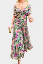 Sukienka Maxi Kwiatowa Elegancka na Wesele i Letnie Przyjęcia - Stylowa Sukienka Wieczorowa Maxi 7